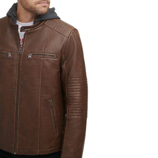 Sale Online Men's Levi's® Faux-Leather Hooded Racer Jacket - The leading  online destination for All the people's contemporary fashion